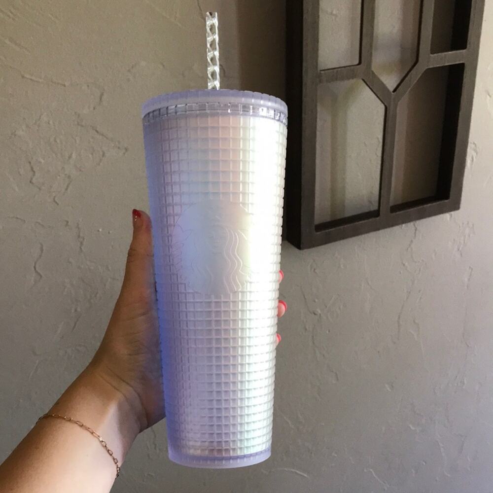 NWT Starbucks Iridescent Grid Tumbler